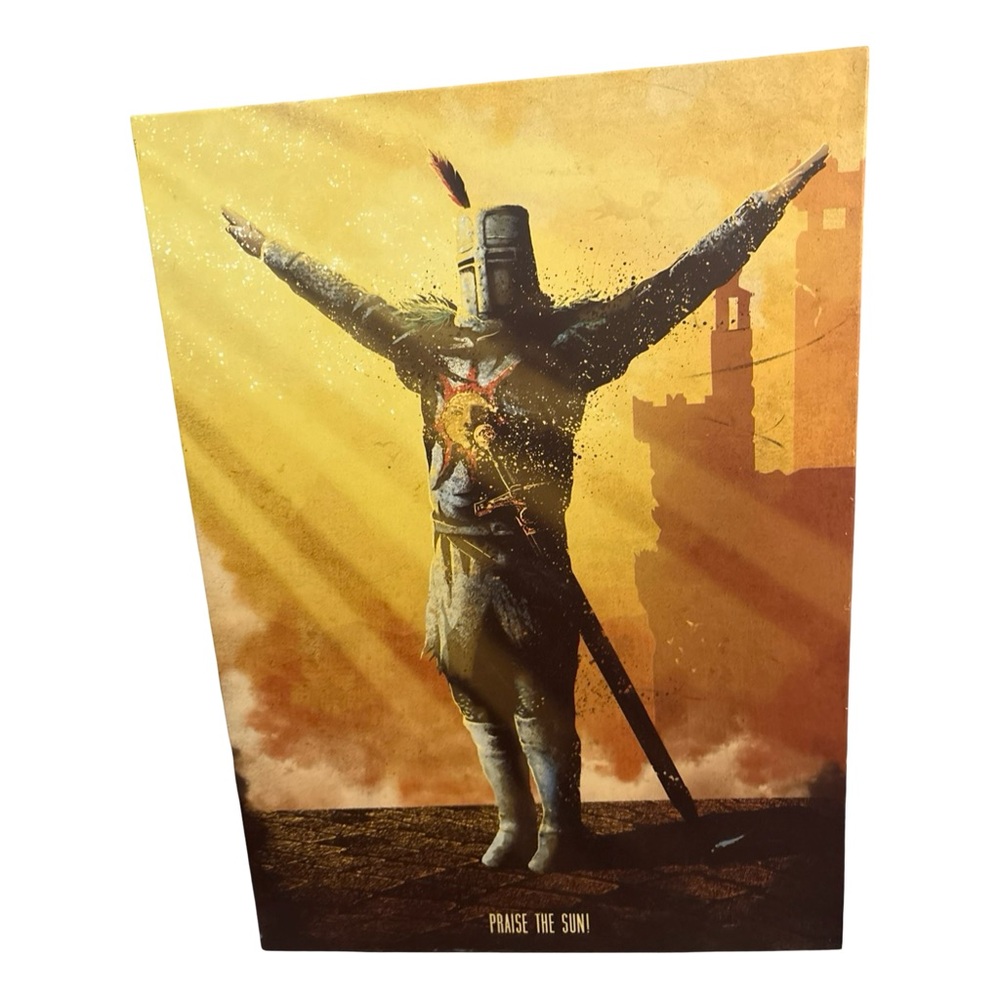 Solaire of Astoria Praise the Sun Gold Dark Souls Metal Wall Poster Art